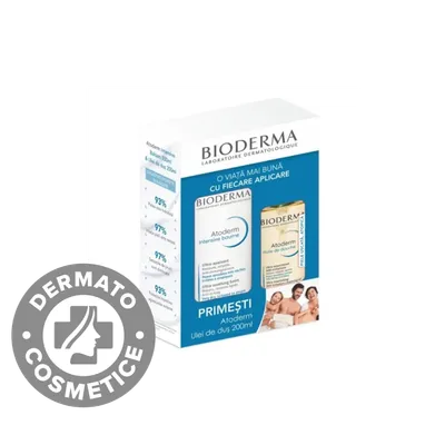 Pachet Balsam calmant pentru piele atopica Atoderm Intensive 500ml + Ulei de dus Atoderm 200ml, Bioderma