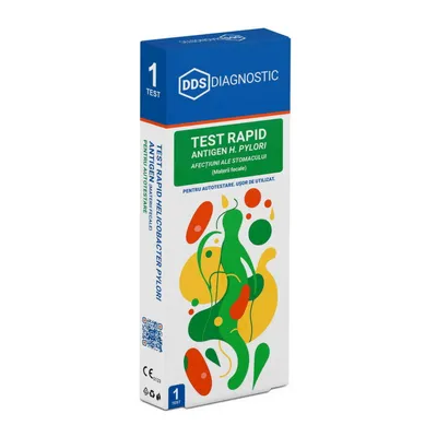DDS TEST RAPID HELICOBACTER PYLORI ANTIGEN ( MATERII FECALE ) AUTOTESTARE 1 TEST / KIT