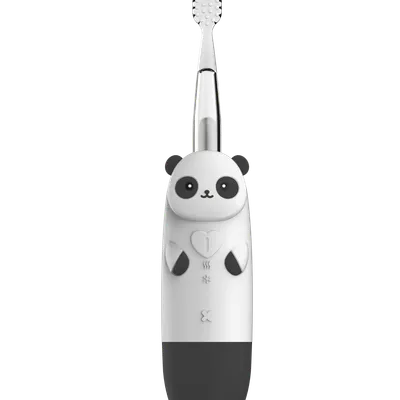 Periuta de dinti sonica cu baterie AAA pentru copii Panda CA2610, culoare negru, 1 bucata, Nordics