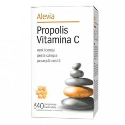Propolis Vitamina C, 40 comprimate, Alevia