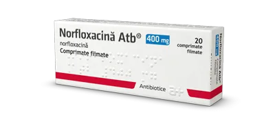 Norfloxacina ATB 400mg, 20 comprimate, Antibiotice