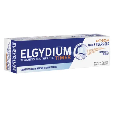 Pasta de dinti educativa pentru copii +3 ani cu aroma de fructe de padure Timer, 50 ml, Elgydium