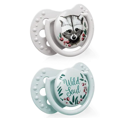 Suzeta din silicon Dynamic Night&Day wild soul pentru baieti 0-2 luni, 2 bucati, Lovi