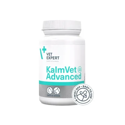KalmVet Advanced, hrana complementara pentru reducerea stresului, 60 de capsule twist-off – Vetexpert PL