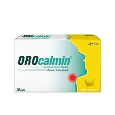 Orocalmin cu aroma de lamaie, 3 mg, Zentiva