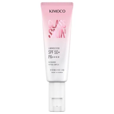 Crema iluminatoare cu protectie solara SPF 50+ PA++++ Glass Skin, 50 ml, Kimoco