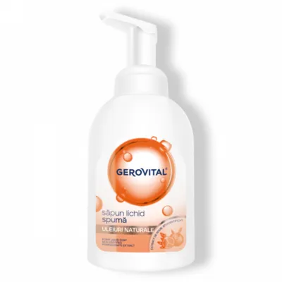 Sapun lichid spuma Uleiuri naturale, 300ml, Gerovital