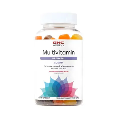 GNC WOMENS MULTIVITAMIN PRENATAL GUMMY RESPBERRY LEMONADE 90 BUCATI
