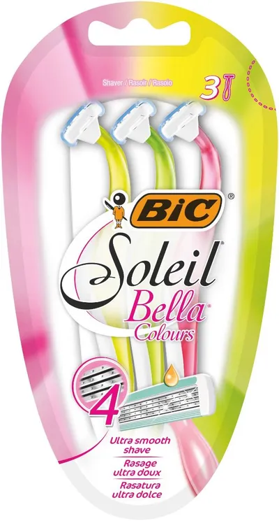 Pachet Aparat de ras Soleil Bella Colours, 3 bucati, BIC