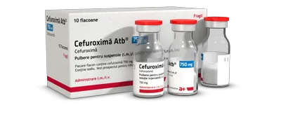 Cefuroxima ATB 750 mg x 10 flac. pulb. pt. susp./sol. inj.