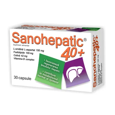 Sanohepatic 40+, cu fosfolipide esențiale, Zdrovit