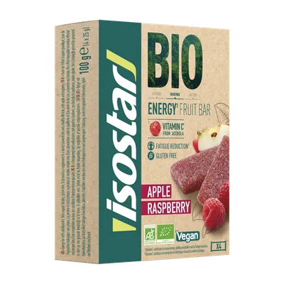 Jeleuri energizante cu zmeura Bio, 4 x 25g, Isostar