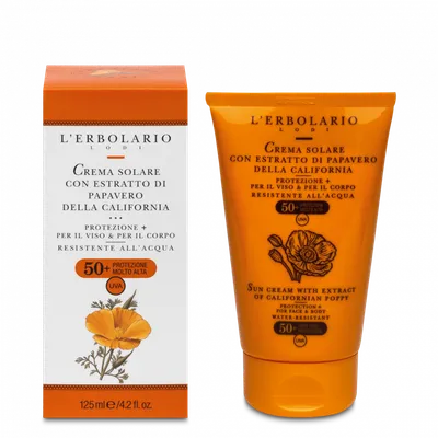 L'Erbolario Crema solara cu extract de mac SPF50+, 125ml