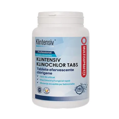 Tablete clorigene efervescente KlinoChlor Tabs, 280 bucati, Klintensiv
