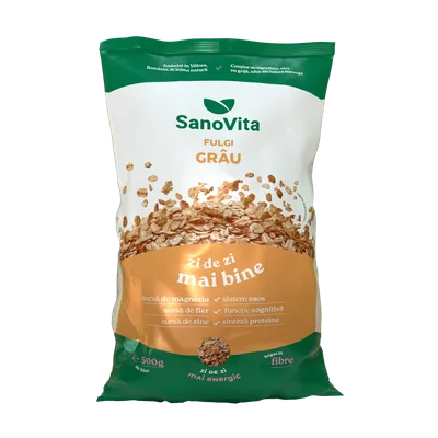 Fulgi de grau, 500g, SanoVita