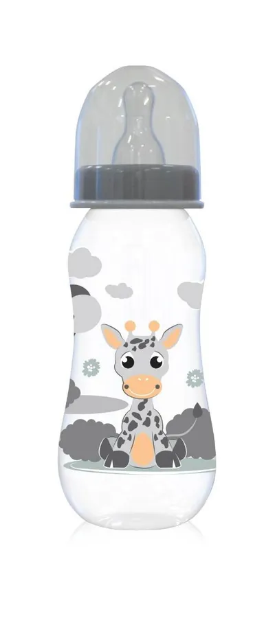 Biberon cu capac pentru +0 luni gri, 250ml, Lorelli