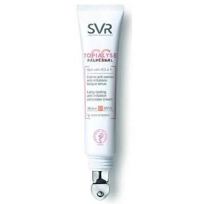 Crema coloranta Medium SPF 20 Topialyse Palpebral CC, 7g, SVR