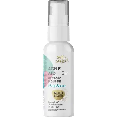 Spuma-crema anti-acnee 3in1 Acne Aid, 100ml, Selfie Project