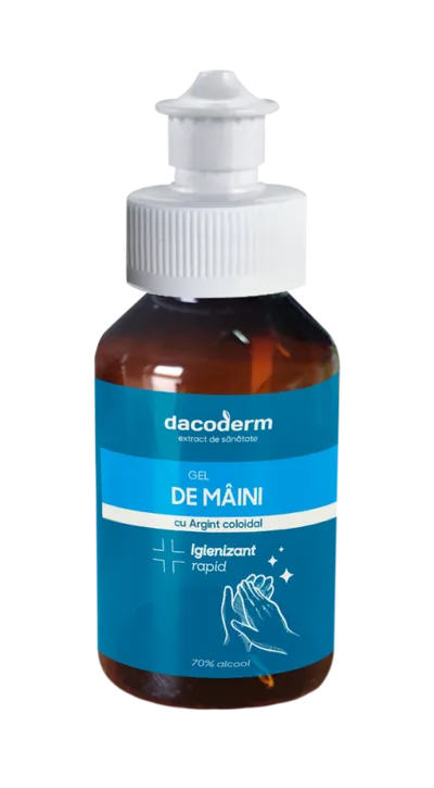 Gel de maini igienizant cu Argint coloidal, 100ml, Dacia Plant