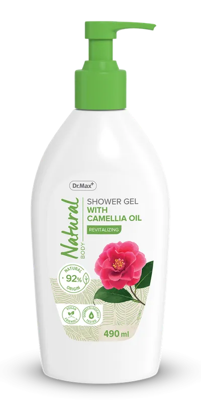 Dr. Max Natural Gel de dus cu ulei de camelie, 490ml