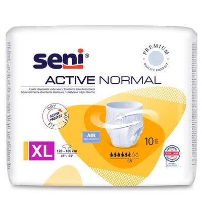 Chilot elastic absorbant Extra Large active Normal, 10 bucati, Seni
