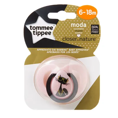 Suzeta ortodontica Moda 6-18 luni Roz, 1 bucata, Tommee Tippee