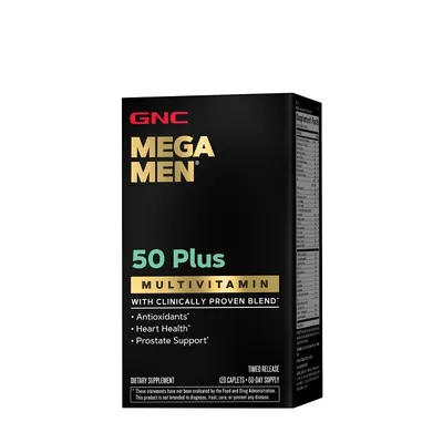 GNC MEGA MEN 50+ MULTIVITAMINE PENTRU BARBATI 50 PLUS 120 TABLETE
