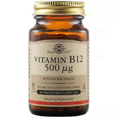 SOLGAR VITAMINA B12 500MCG 50 CAPSULE