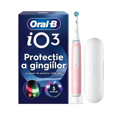 ORAL B PERIUTA DINTI ELECTRICA IO SERIES 3 PINK 1 BUCATA