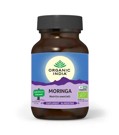 ORGANIC INDIA MORINGA NUTRITIE ESENTIALA BIO 60 CAPSULE