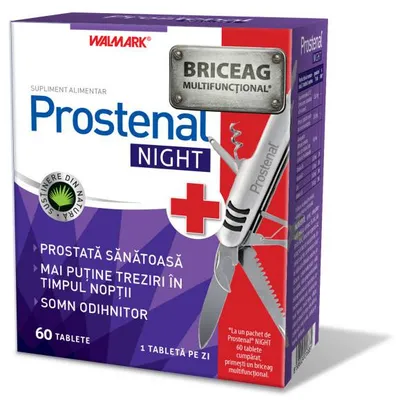 Prostenal Night 60 Tablete + Briceag Multifunctional Cadou, Walmark