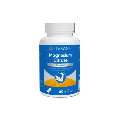 LIVSANE CITRAT DE MAGNEZIU 60 CAPSULE