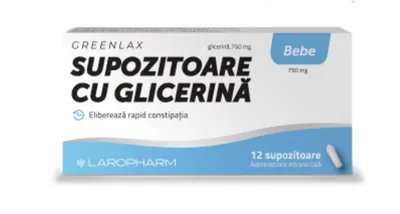 SUPOZITOARE CU GLICERINA BEBE 12 SUPOZITOARE LAROPHARM
