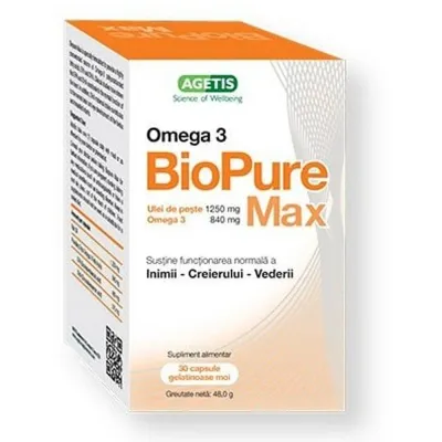 BioPure Max Omega3, 30 capsule, Agetis