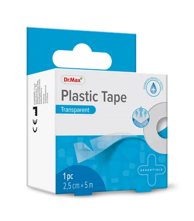 Dr. Max Plastic Tape transparent, 2.5cm x 5m
