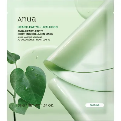 Masca hidrogel pentru calmare si hidratare Heartleaf 70 Soothing Collagen, 38 g, Anua