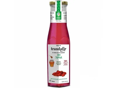 Sirop natural de trandafir cu miere, 230ml, Steaua Divina