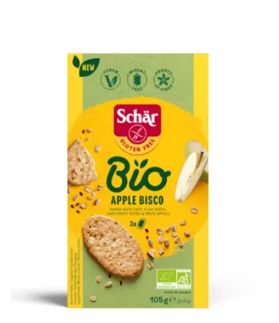 Biscuiti fara gluten cu ovaz si mar Bio, 105g, Schar
