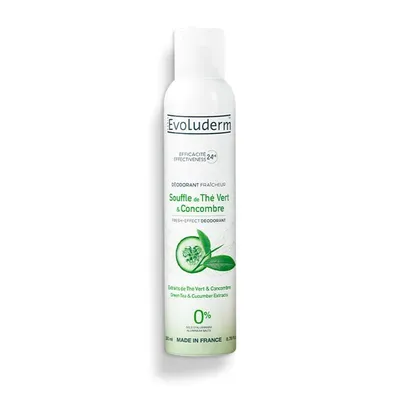 Deodorant 24h Fraîcheur Souffle de Thé Vert & Concombre, 200ml, Evoluderm