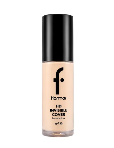 Fond de ten Invisible Cover HD 80 Soft Beige, 30ml, Flormar