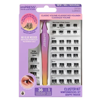 Kit gene false 02 Classic Volume Impress, 36 bucati + 1 aplicator, Kiss