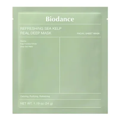 Masca cu alge marine pentru calmare intensa Refreshing Sea Kelp, 34 g, Biodance