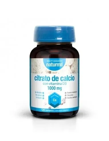 Calciu Citrat 1000 mg si Vitamina D3, 120 comprimate, Naturmil