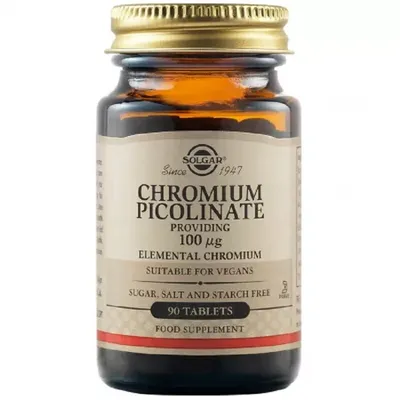 SOLGAR PICOLINAT DE CROM 100 MCG 90 TABLETE