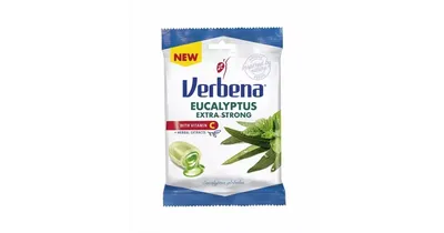 Extra Strong Eucalipt și Vitamina C, dropsuri, 60g, Verbena
