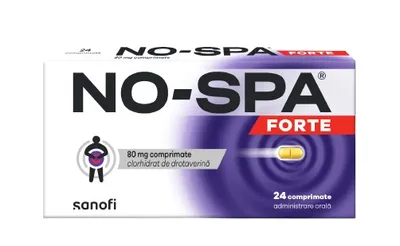 No-Spa Forte 80 mg, 24 comprimate, Sanofi