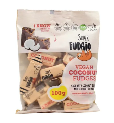 Caramele cu Aromă de Cocos Eco, 100 g, Super Fudgio