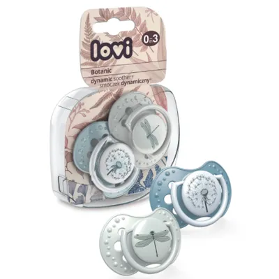 Suzeta pentru baieti 0-3 luni Dynamic Botanic 22/869, 2 bucati, LOVI