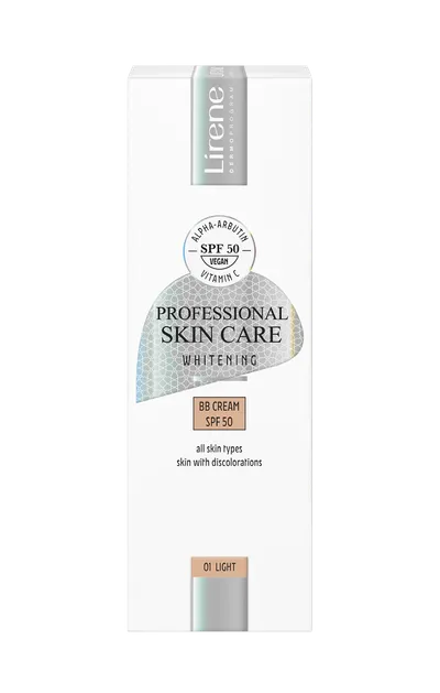 Crema BB uniformizare nuanta ten SPF50 Nuanta 01 Light Whitening, 30ml, Lirene