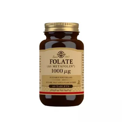 SOLGAR ACID FOLIC FOLATE 1000MCG 60 TABLETE